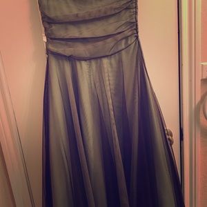 Olive green cocktail dress.